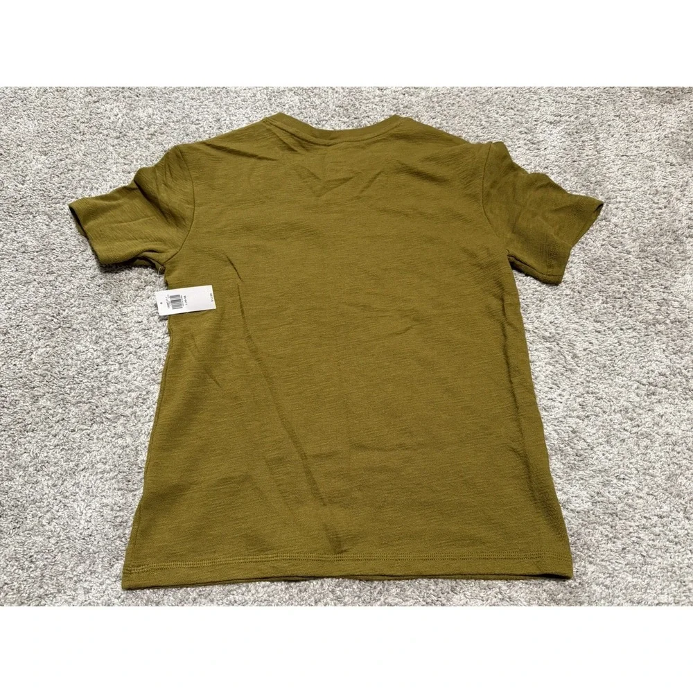 Lot of 2 NWT Old Navy Youth Boys Textured-Knit Pocket T-Shirts Dark Gray & Green